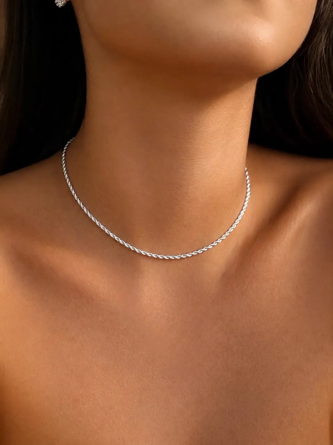 Imagem de Choker Prata Cordão Baiano Camila